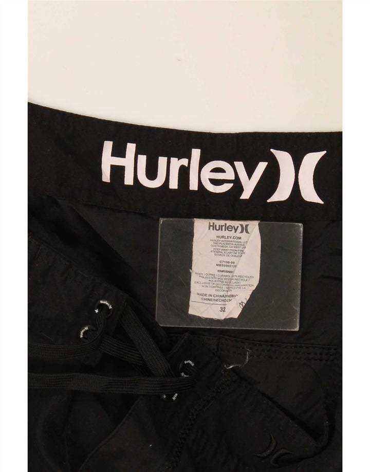 Hurley Mens Swimming Shorts Medium Black Polyester