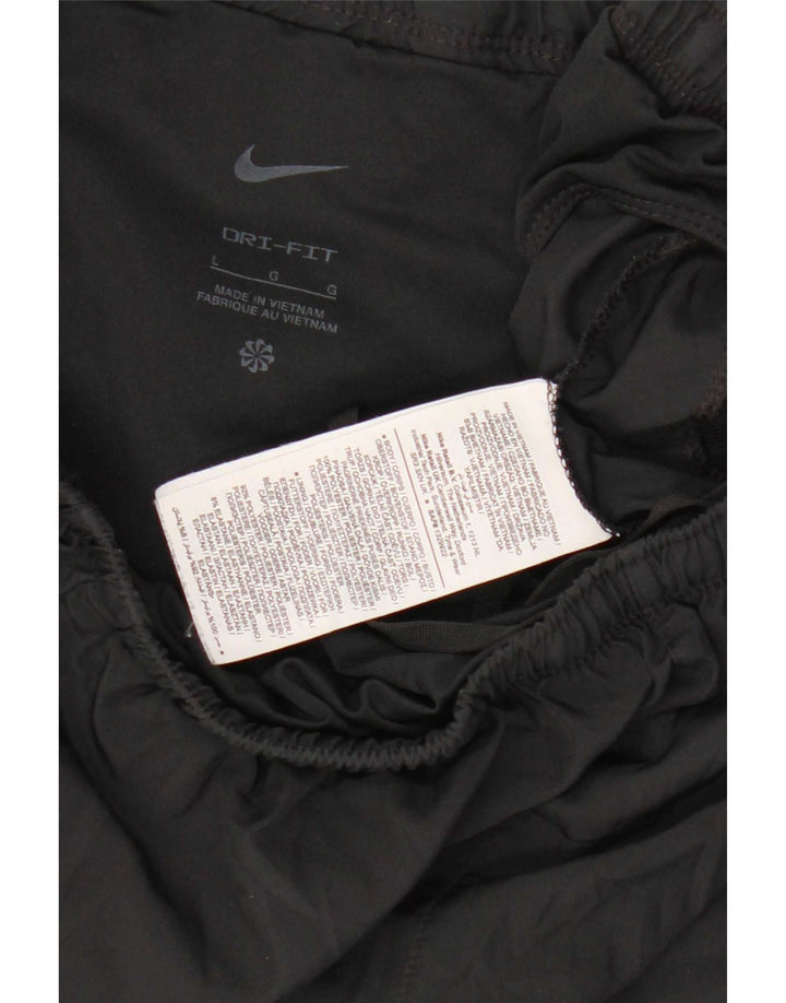 Pantaloncini sportivi Nike Dri Fit da uomo, grandi, in poliestere nero