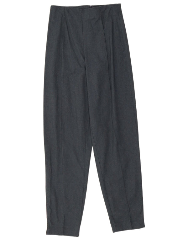 Stefanel Pantalon de costume fuselé taille haute pour femme IT 38 XS W24 L27 Gris