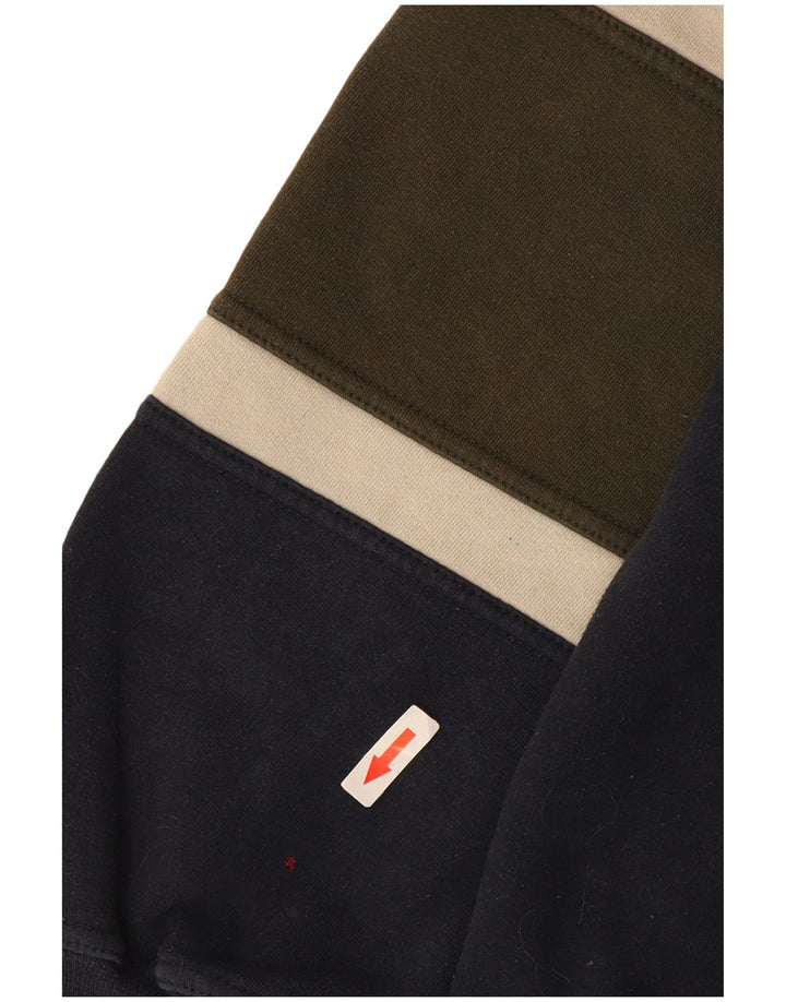 Canda Mens Graphic Sweatshirt Jumper Large Navy Blue Colourblock Cotton