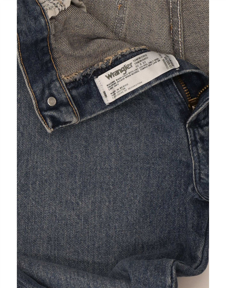 Wrangler Mens Straight Jeans W32 L32 Azul Algodão