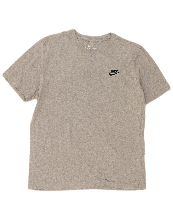 Nike Mens The Tee T-Shirt Top Medium Grey Cotton