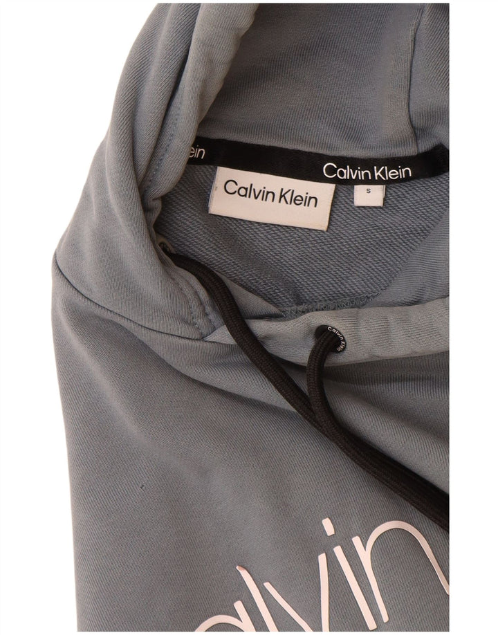 CALVIN KLEIN Grafisk hættetrøje til mænd, lille blå