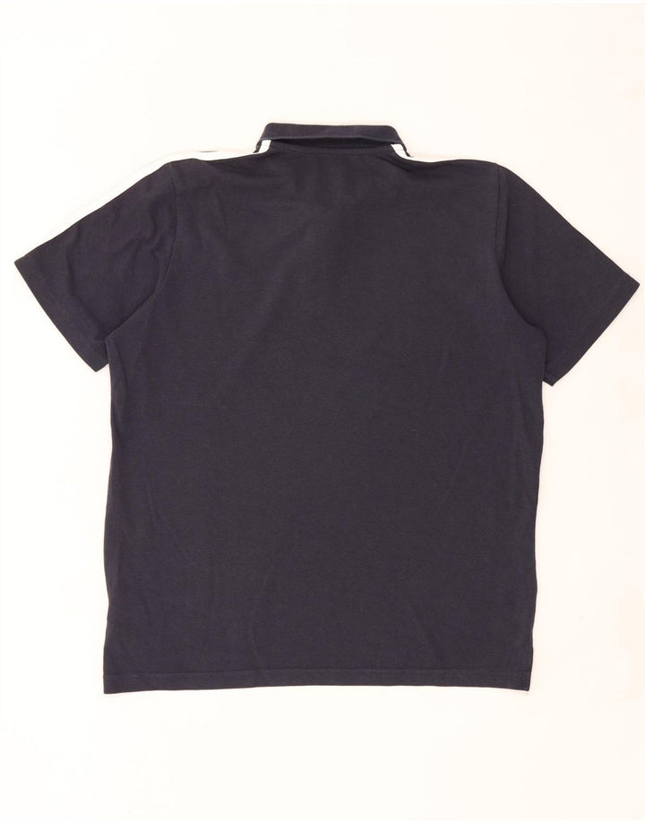 Polo Adidas Hombre Mediano Azul Marino Algodón