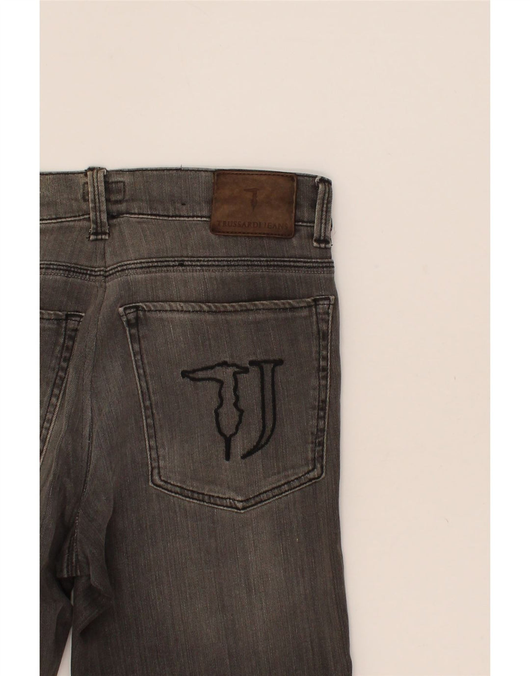TRUSSARDI Womens Straight Jeans W30 L30 Grey Cotton Vintage Trussardi and Second-Hand Trussardi from Messina Hembry 