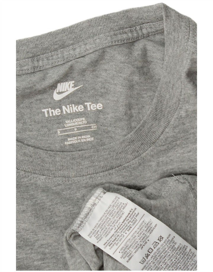 NIKE Mens Graphic T-Shirt Top Small Grey Flecked Cotton