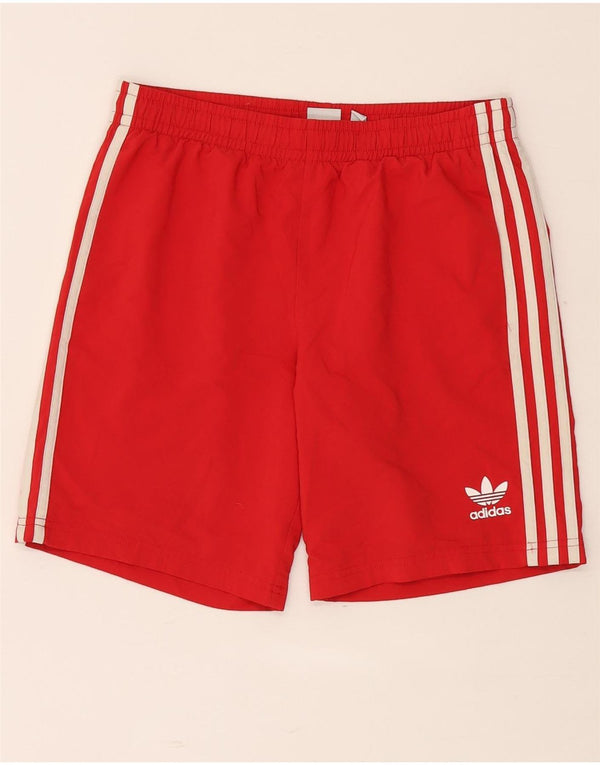 Adidas Boys Sport Shorts 13-14 Years Red Polyester