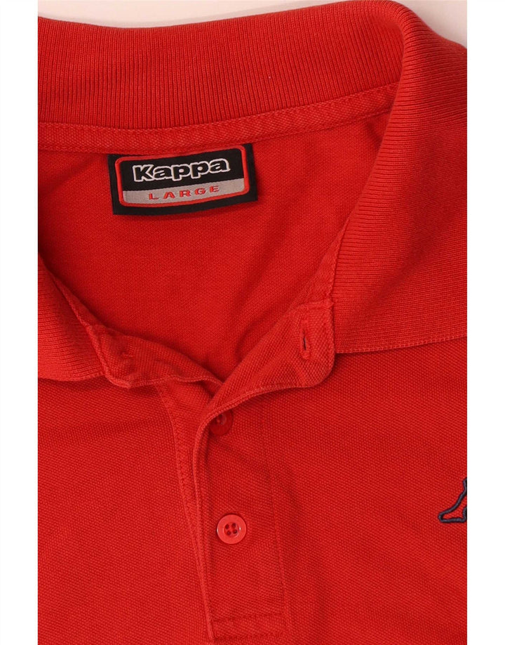 Polo Kappa Uomo Large Rossa In Cotone