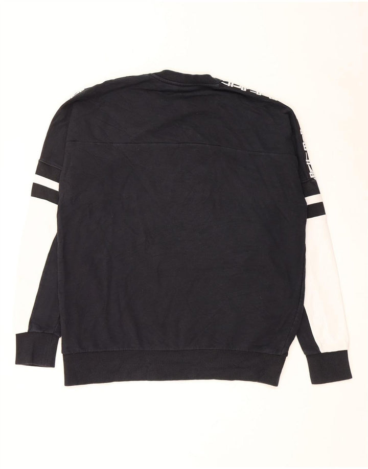 Puma Mens Graphic Sweatshirt Jumper Large Black Colourblock Cotton