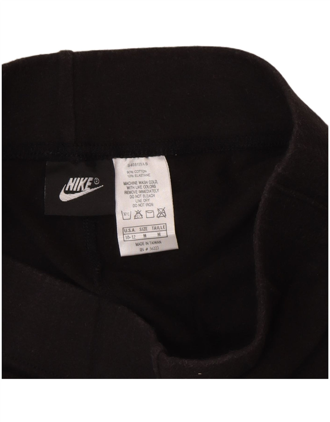 NIKE Womens Graphic Sport Shorts UK 14 Medium  Black Cotton