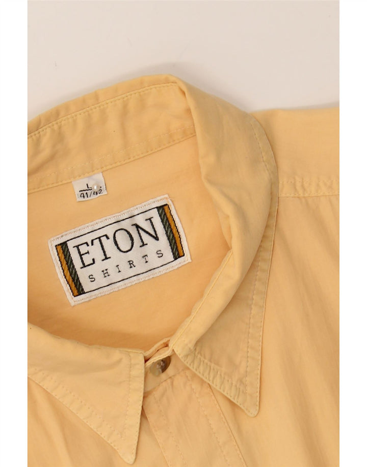 ETON Mens Shirt Size 41/42 Large Yellow Cotton Vintage Eton and Second-Hand Eton from Messina Hembry 