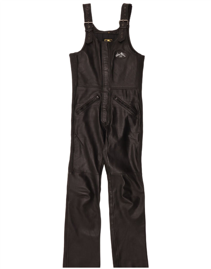 Vintage Mens Leather Jumpsuit IT 52 Large W34 L34 Black
