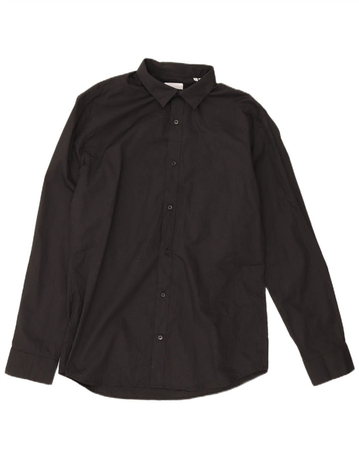 Jack & Jones Mens Shirt Large Black Cotton