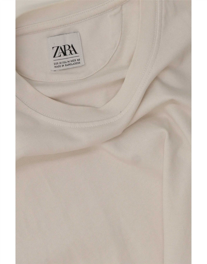 Ανδρικό T-Shirt Zara Top Medium Λευκό