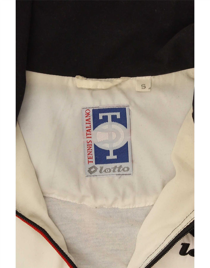 Giacca da ginnastica da uomo Lotto Small in poliestere color block bianco