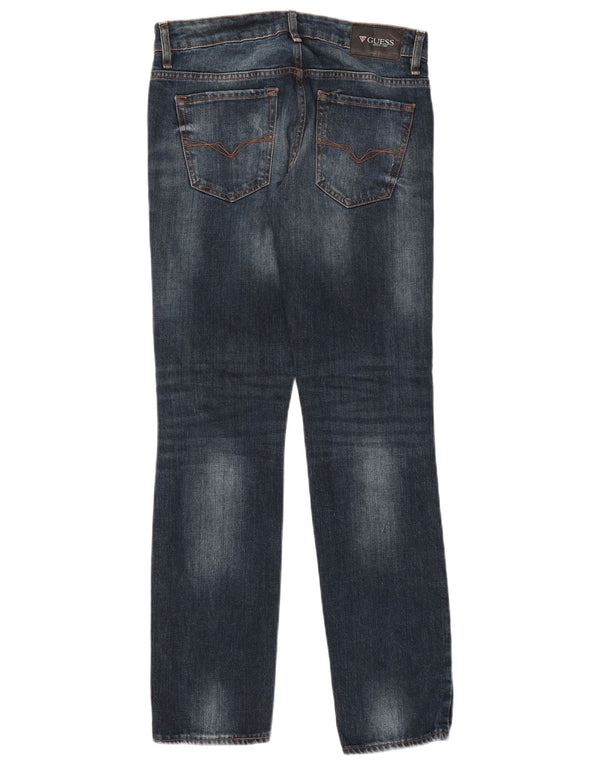 Jeans slim invecchiati Guess da donna W30 L32 cotone blu