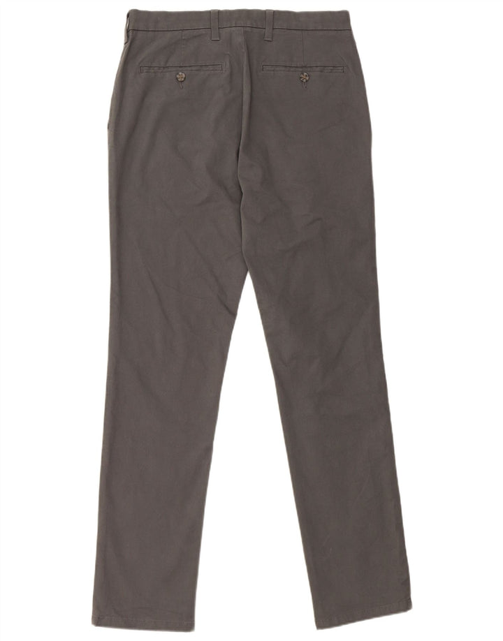 Marks & Spencer Mens Slim Chino Trousers W30 L31 Grey Cotton