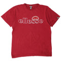 ELLESSE Herren Grafik-T-Shirt-Oberteil aus mittelroter Baumwolle
