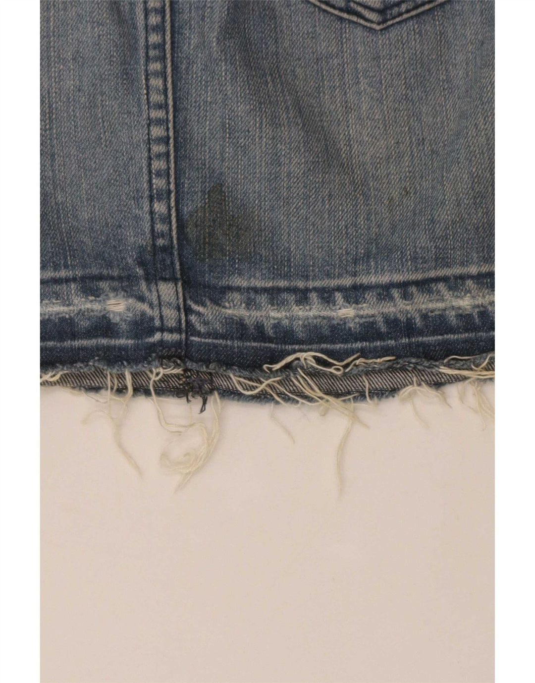 Lee Womens Distressed Denim Nederdel US 7 Medium W28 Blue Cotton