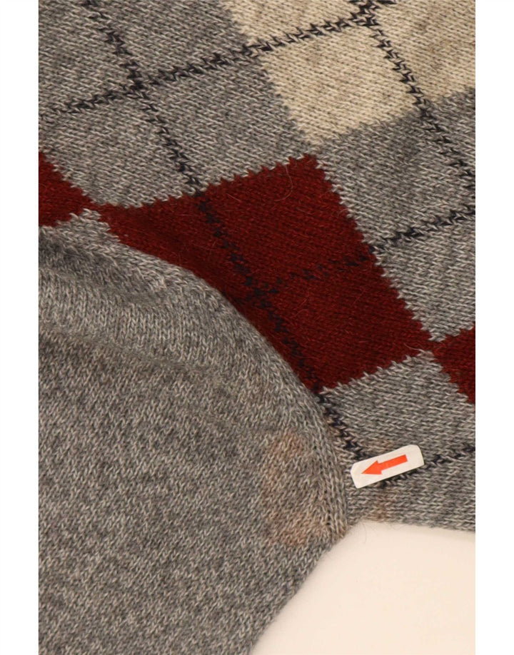 Maglione girocollo da uomo Rodes IT 48 Grigio medio a rombi/diamante