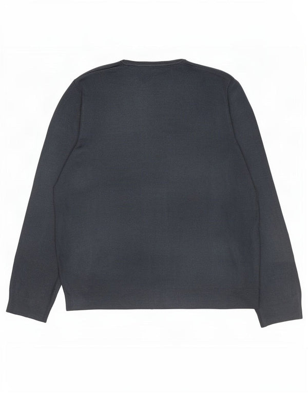 Marks & Spencer Mens V-Neck Jumper Sweater 2XL Grey Acrylic