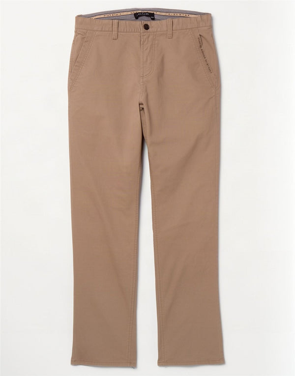 Sisley Mens Straight Chino Trousers IT 48 Medium W34 L33 Beige Cotton