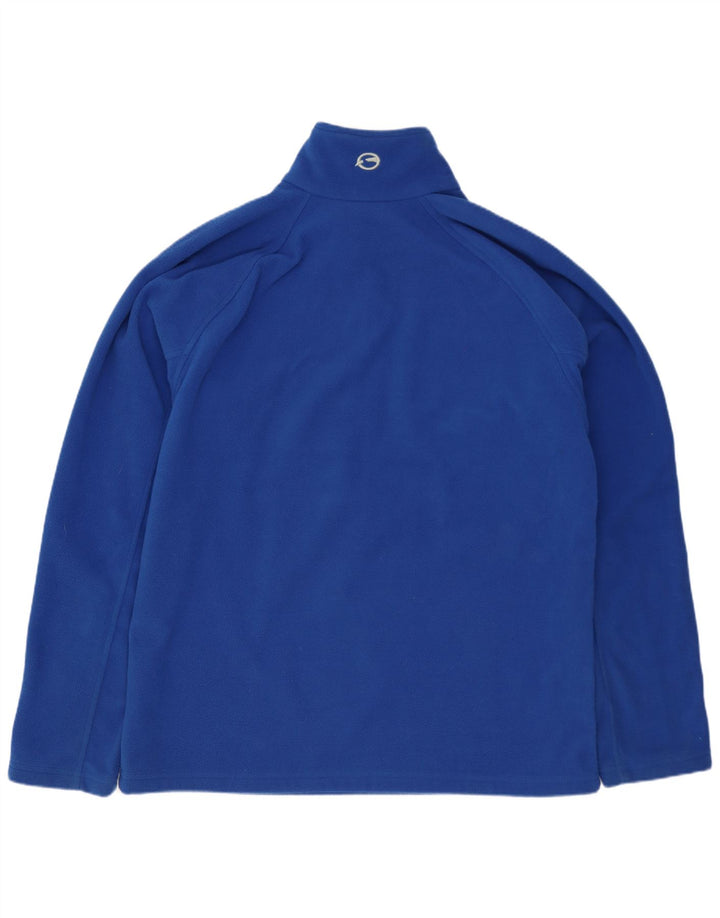 Maglione in pile da uomo con zip e collo Sprayway in poliestere blu medio