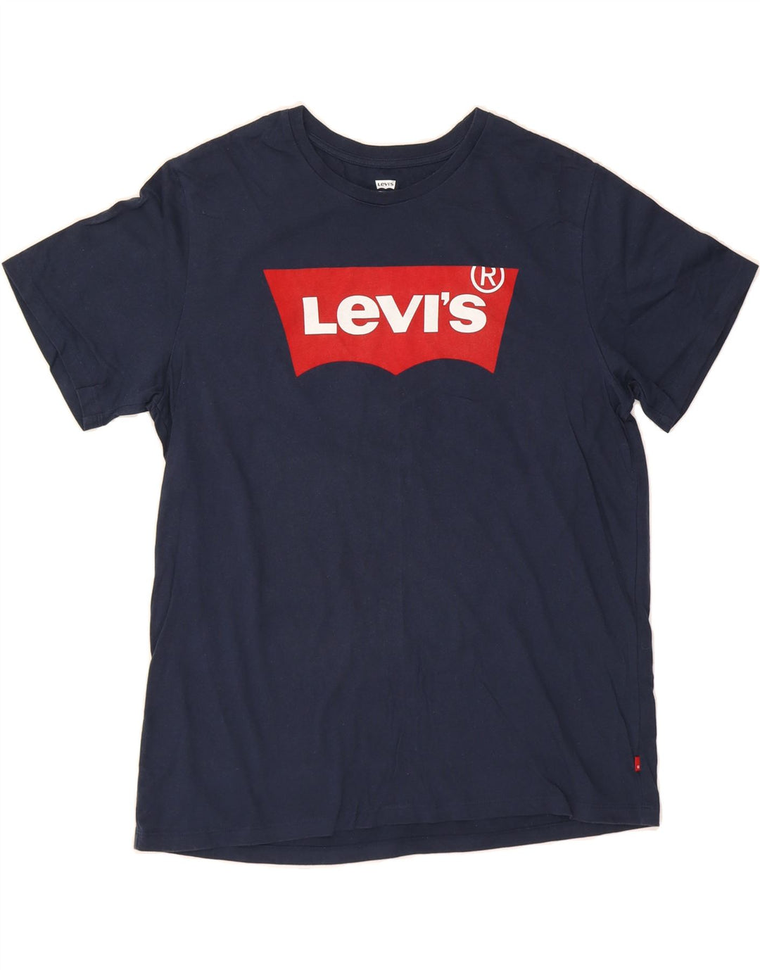 LEVI'S Mens Graphic T-Shirt Top Large Navy Blue Cotton Vintage Levi's and Second-Hand Levi's from Messina Hembry 