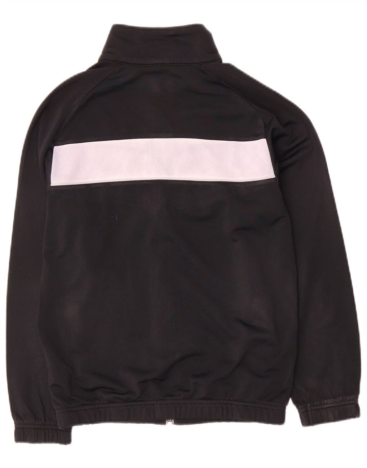 Nike Boys Tracksuit Top Jacket 12-13 Years Large Black Colourblock