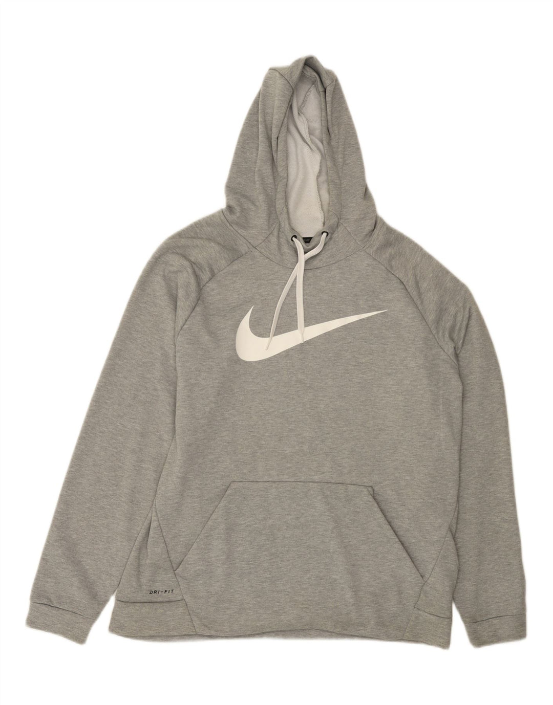 Nike Mens Graphic Hoodie Jumper XL Grey Flecked Polyester