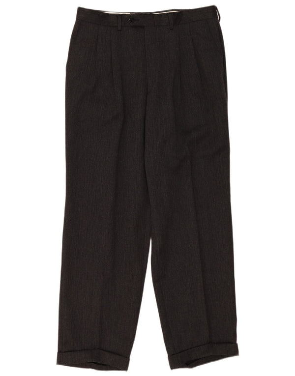 Pantaloni da abito da uomo con pegging Cacharel IT 50 Large W34 L31 Grigio