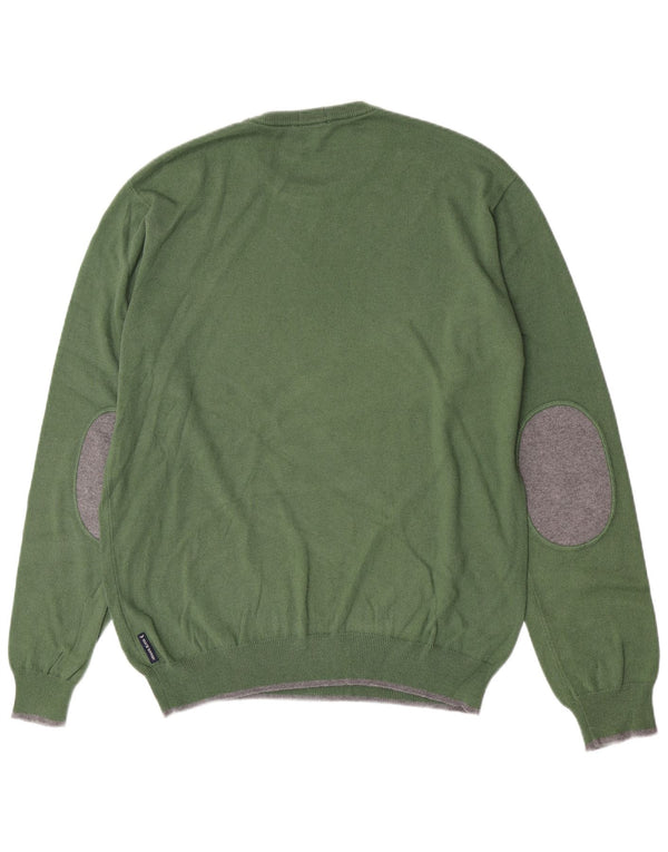 Armani Jeans Ανδρικό πουλόβερ Regular Fit Crew Neck Jumper XL Πράσινο βαμβακερό