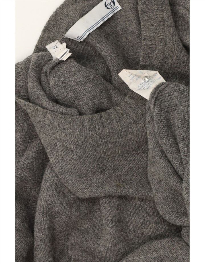 Sergio Tacchini Mens Crew Neck Jumper Sweater Medium Grey Wool