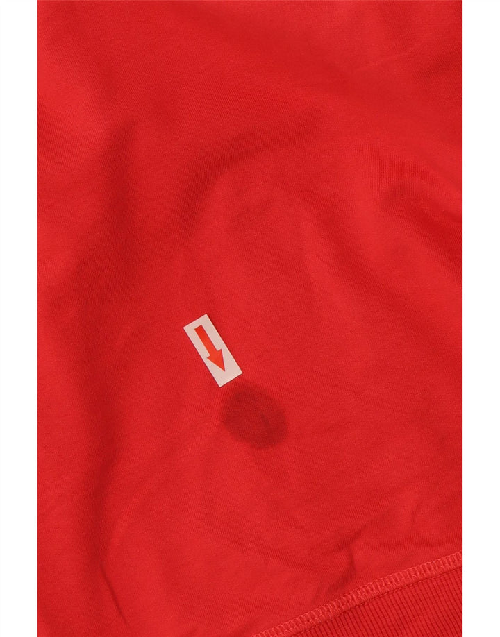Maglione con cappuccio e zip da donna Converse UK 18 XL rosso poliestere