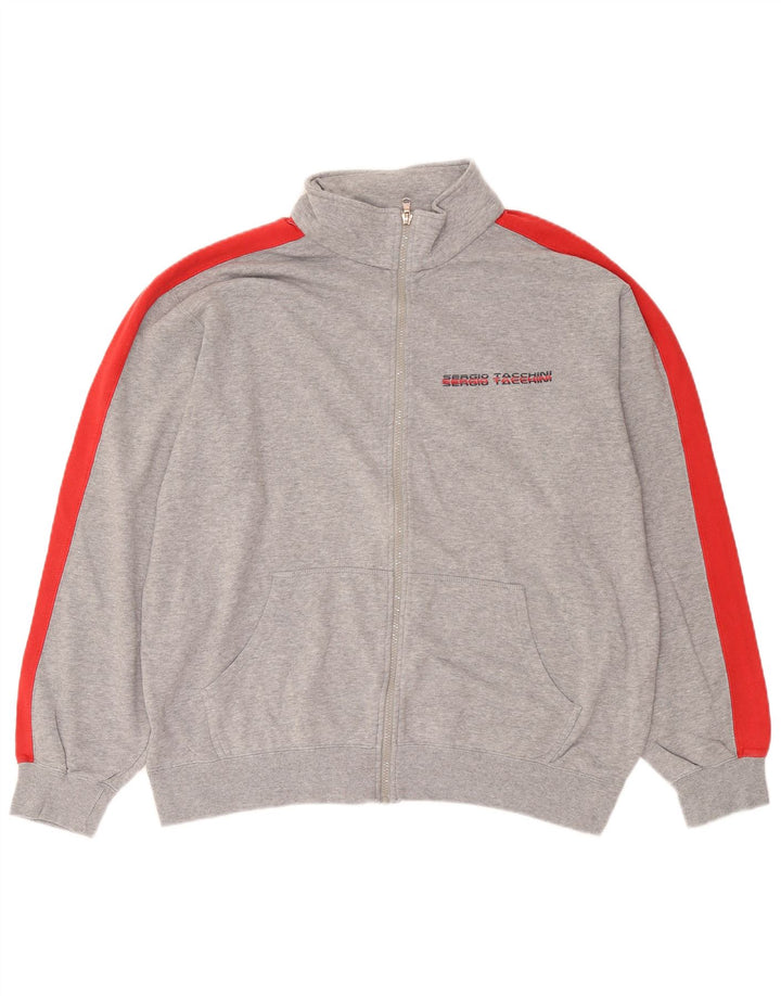 Sergio Tacchini Herre træningsdragt Topjakke 2XL Grå Colourblock Bomuld