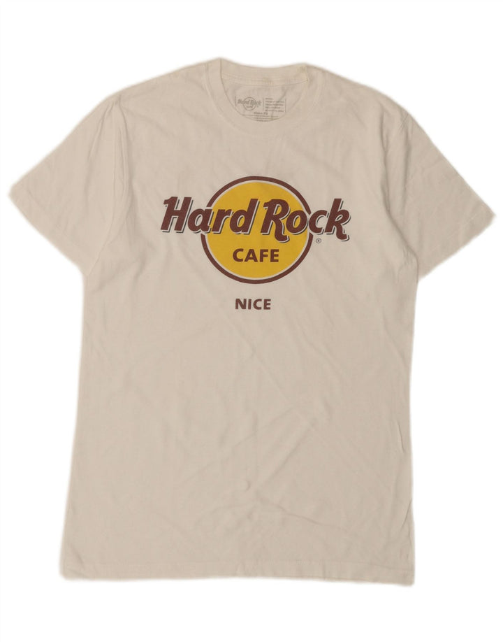 Hard Rock Cafe Mens Nice Graphic T-Shirt Top Small White Cotton