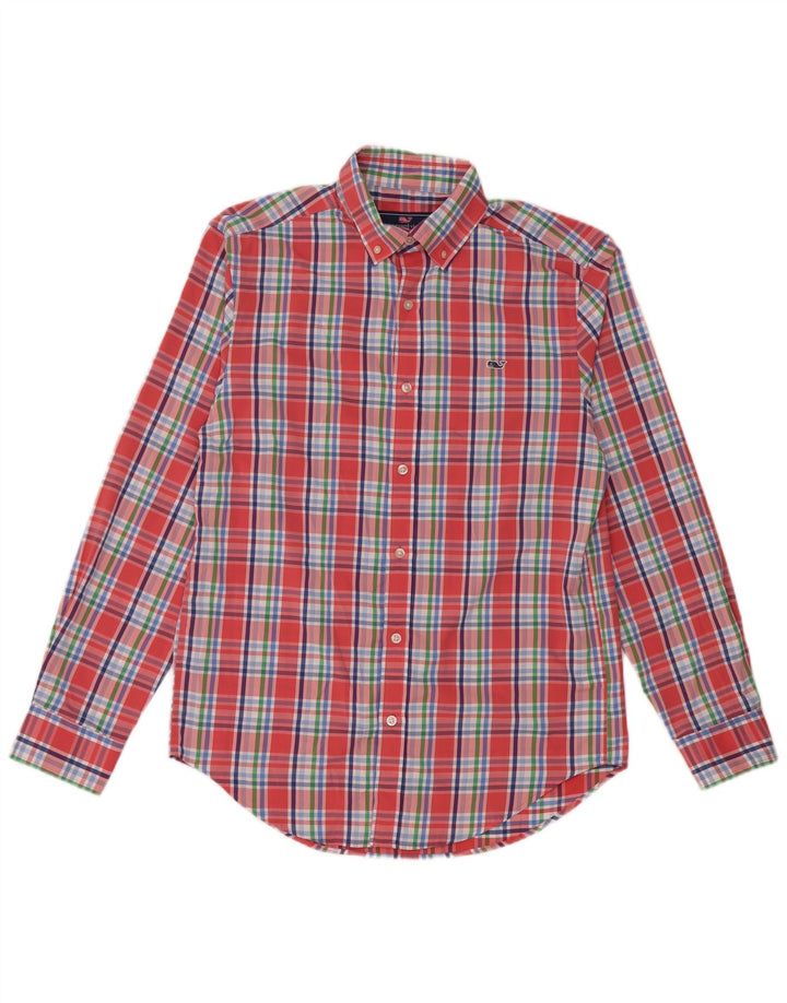 VINEYARD VINES Chemise Homme Petit Carreau Rouge Nylon