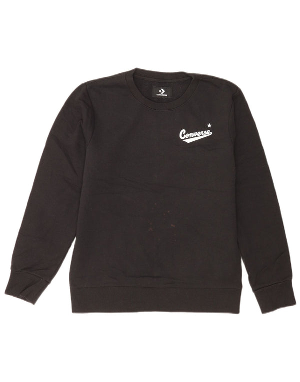 Converse Boys Grafisk Sweatshirt Jumper 12-13 år Stor sort bomuld