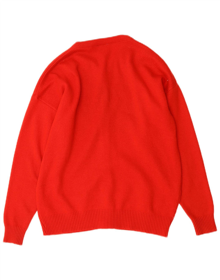 VINTAGE Womens Cardigan Sweater EU 40 Medium Red Wool