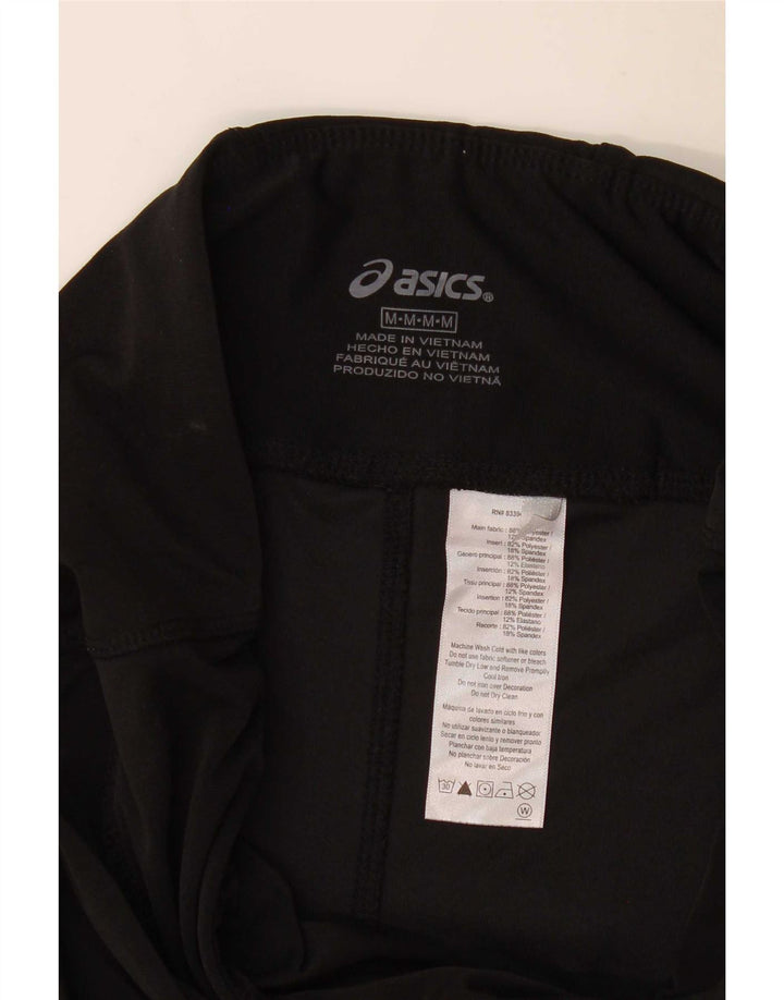 Asics Womens Leggings UK 12 Medium Black Polyester