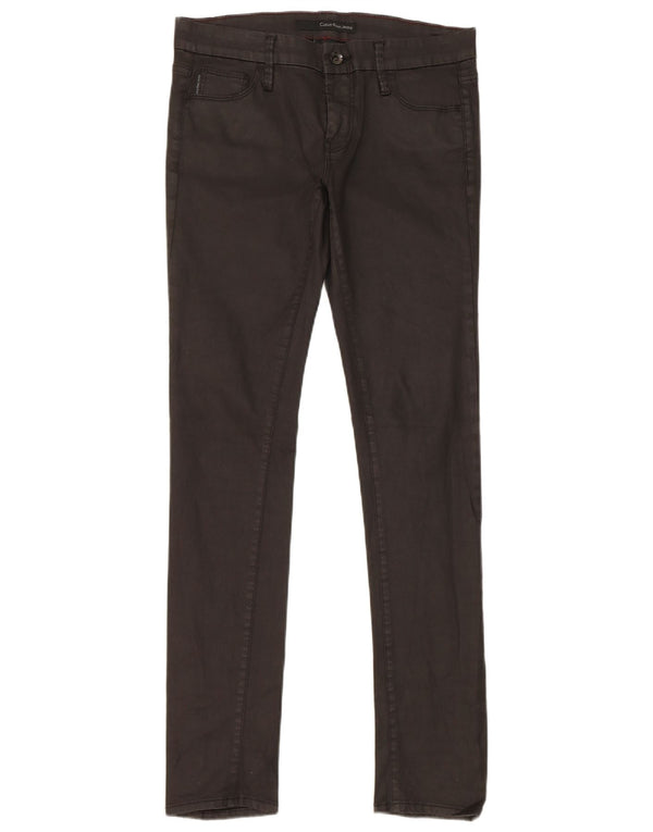Pantaloni casual skinny da donna Calvin Klein W28 L32 cotone nero