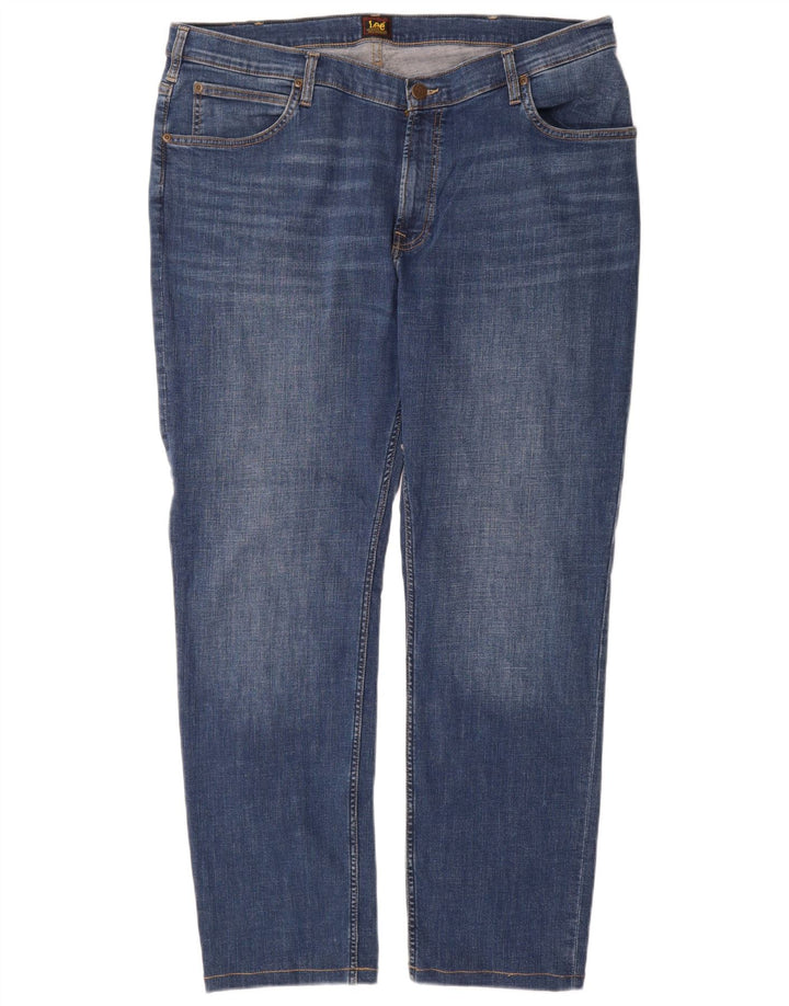 Lee Mens Rider Slim Jeans W40 L31 Blue Cotton