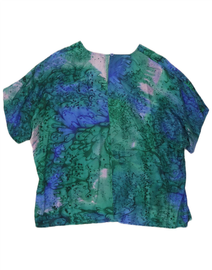 VINTAGE Womens Abstract Pattern Blouse Top UK 18 XL Multicoloured