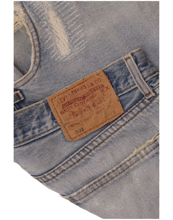 Pantaloni scurți Levi's 501 Distressed Denim W33 Medium Blue