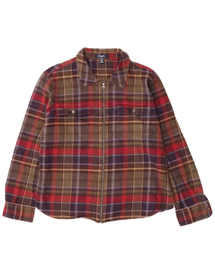 CHAPS Womens Flannel Shirt UK 18 XL Multicoloured Check Cotton