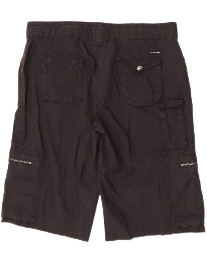 Pantaloncini cargo da donna Calvin Klein Jeans W32 cotone nero medio