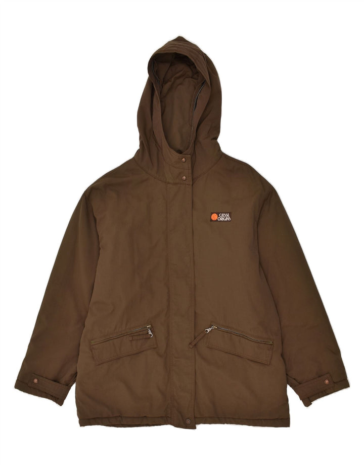 CIESSE PIUMINI Womens Hooded Windbreaker Jacket IT 48 XL Brown | Vintage Ciesse Piumini | Thrift | Second-Hand Ciesse Piumini | Used Clothing | Messina Hembry 
