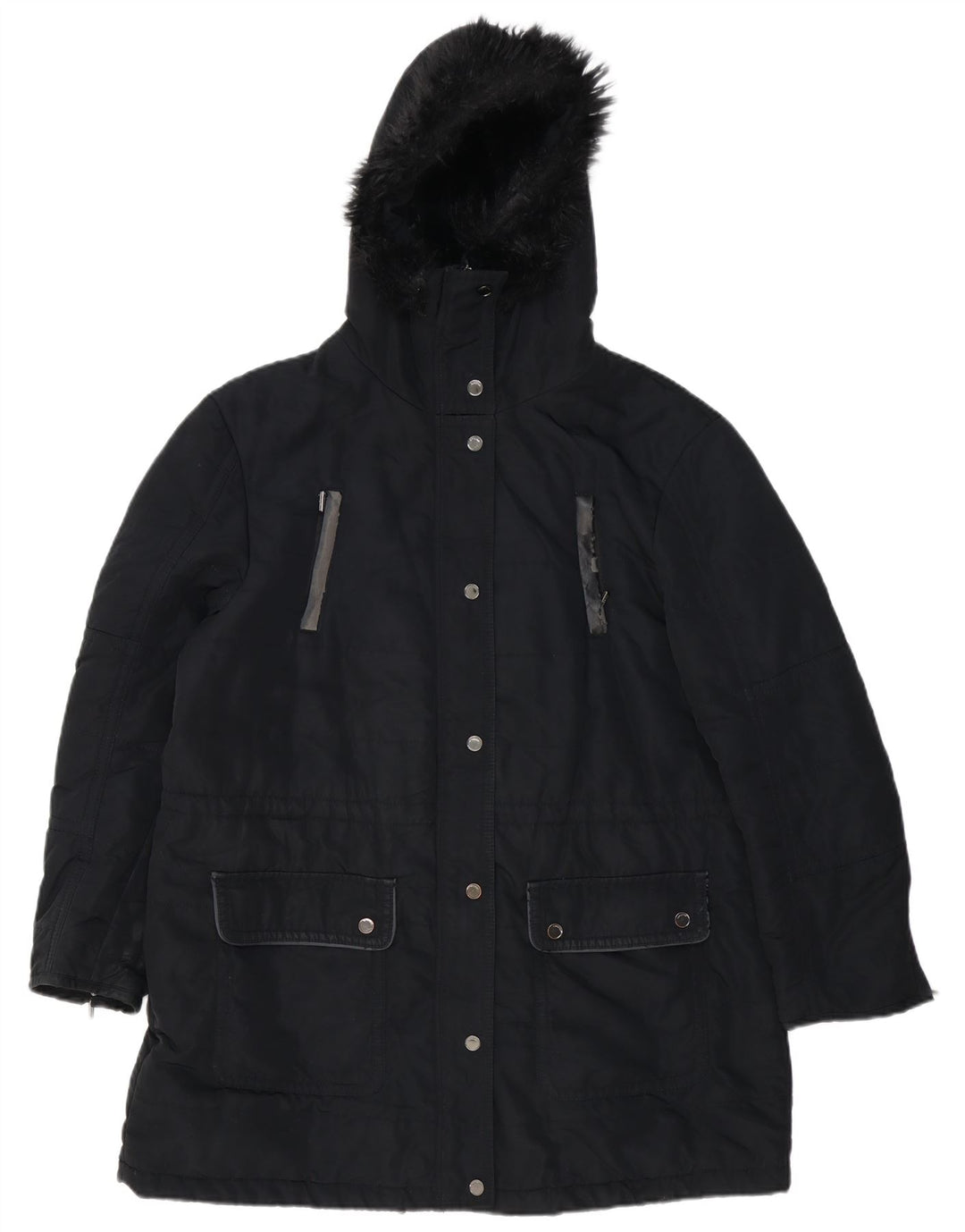Marks & Spencer Womens Autograph Hooded Parka Jacket UK 18 XL Black