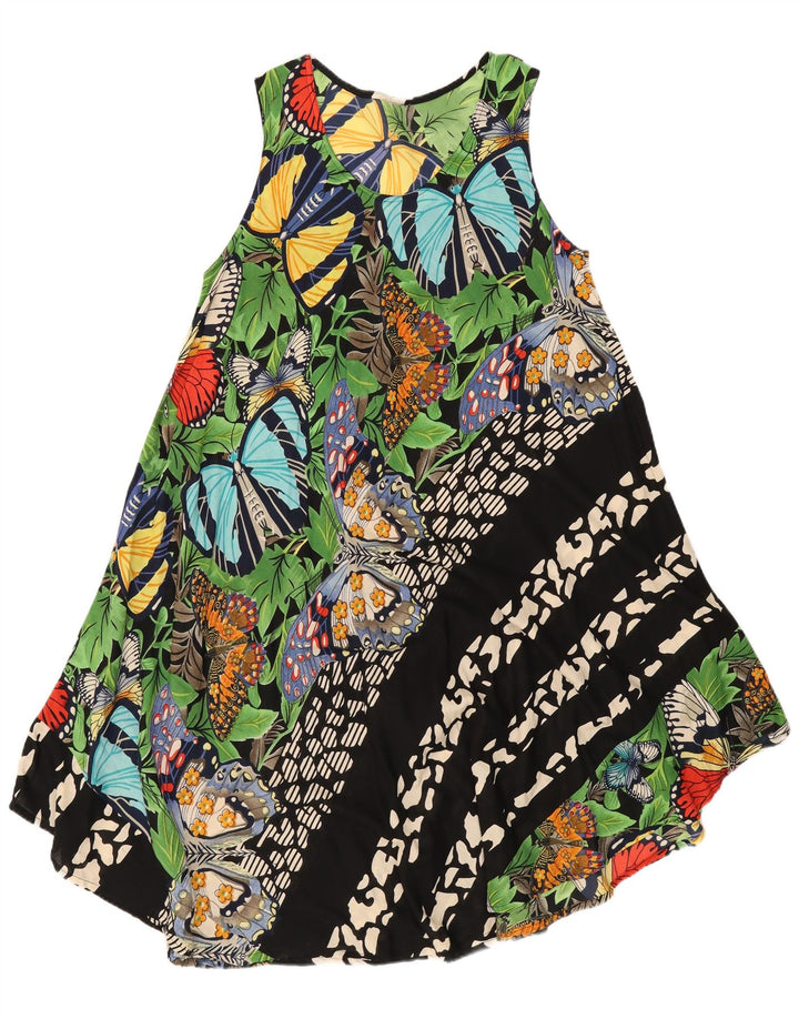 Vintage Womens Graphic Sundress UK 16 Large Multicoloured Butterfly
