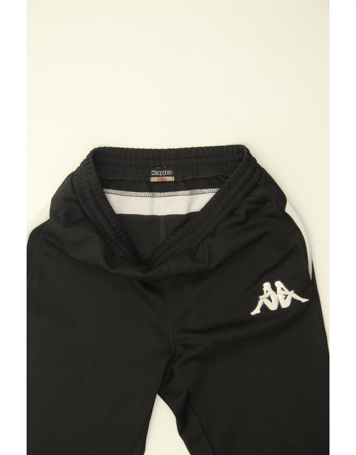KAPPA Womens Tracksuit Trousers UK 10 Small Black Colourblock Vintage Kappa and Second-Hand Kappa from Messina Hembry 